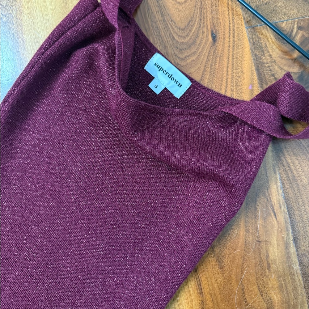 Nookie Red Bodycon Midi Dress Spaghetti Strap - Picture 3 of 5